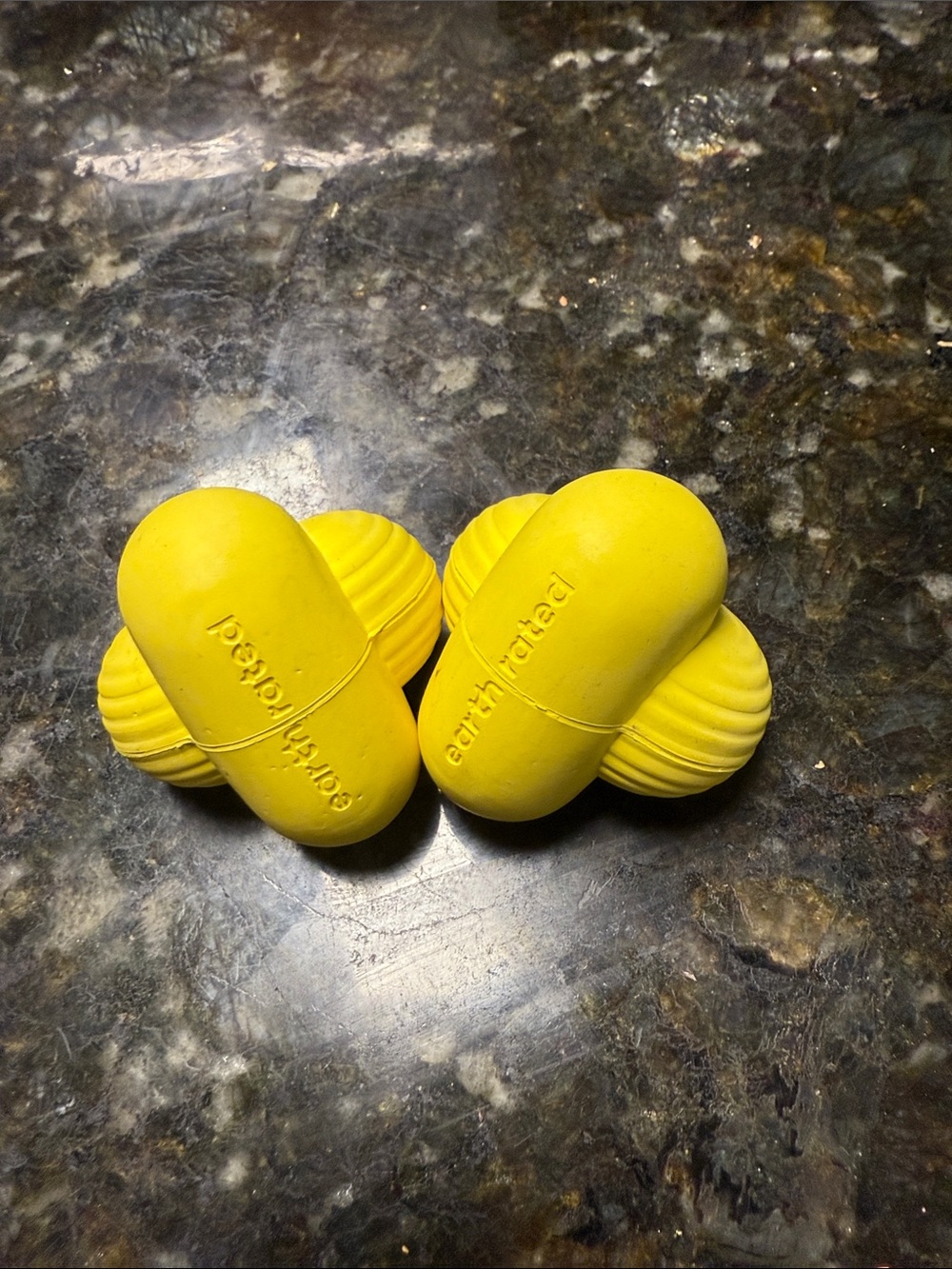 Earth Rated Yellow Chew & Fetch Dog Toy Twin Pack